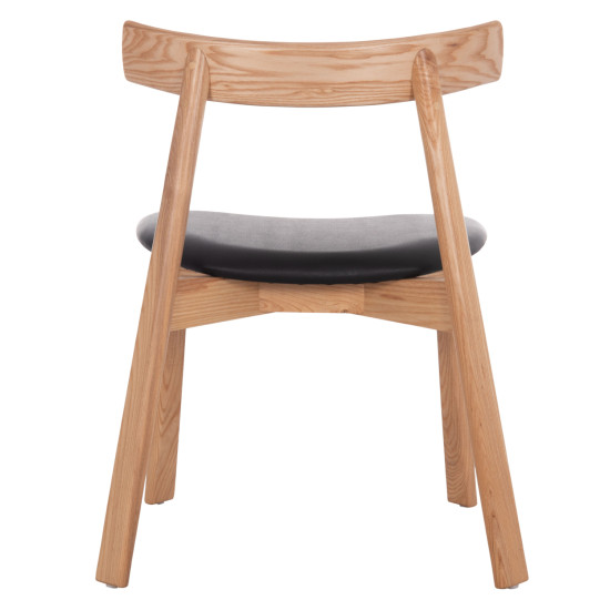 KΑΡΕΚΛΑ ΤΡΑΠΕΖΑΡΙΑΣ SEKAN HM18245.04 RUBBERWOOD-ΜΑΥΡΟ PU 60x54x72Υεκ - 2τεμ **