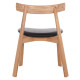 KΑΡΕΚΛΑ ΤΡΑΠΕΖΑΡΙΑΣ SEKAN HM18245.04 RUBBERWOOD-ΜΑΥΡΟ PU 60x54x72Υεκ - 2τεμ **