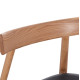 KΑΡΕΚΛΑ ΤΡΑΠΕΖΑΡΙΑΣ SEKAN HM18245.04 RUBBERWOOD-ΜΑΥΡΟ PU 60x54x72Υεκ - 2τεμ **
