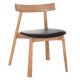 KΑΡΕΚΛΑ ΤΡΑΠΕΖΑΡΙΑΣ SEKAN HM18245.04 RUBBERWOOD-ΜΑΥΡΟ PU 60x54x72Υεκ - 2τεμ **