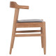 ΠΟΛΥΘΡΟΝΑ CERSEI HM9946.01 RUBBERWOOD ΣΕ LIGHT OAK & PU ΣΕ ΜΑΥΡΟ 57x53x72Υεκ - 2τεμ **