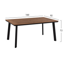 Σετ τραπεζαριασ taber hm21198 τραπεζι & 6 πολυθρονεσ-αλουμινιο & polywood-ανθρακι **