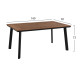 Σετ τραπεζαριασ taber hm21198 τραπεζι & 6 πολυθρονεσ-αλουμινιο & polywood-ανθρακι **