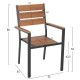 Σετ τραπεζαριασ taber hm21198 τραπεζι & 6 πολυθρονεσ-αλουμινιο & polywood-ανθρακι **