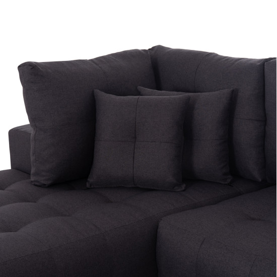 Γωνιακοσ καναπεσ-κρεβατι με αποθ.χωρο trendston hm3302.01l γκρι υφασμα 298x177x95υεκ **
