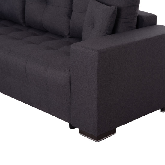 Γωνιακοσ καναπεσ-κρεβατι με αποθ.χωρο trendston hm3302.01l γκρι υφασμα 298x177x95υεκ **
