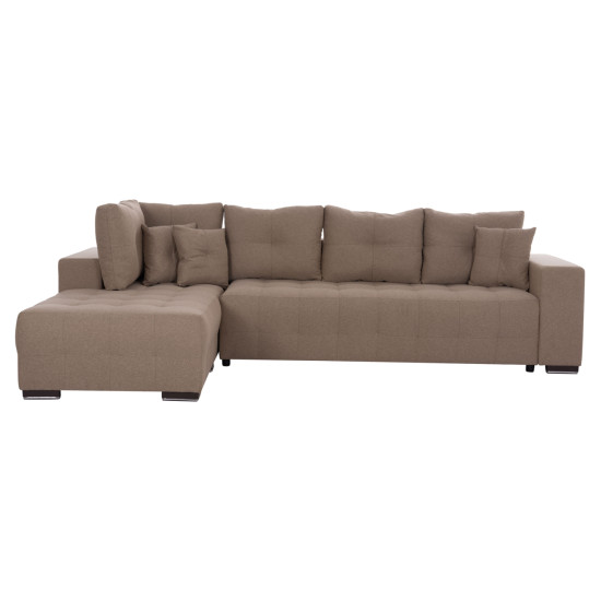 Γωνιακοσ καναπεσ-κρεβατι με αποθ.χωρο trendston hm3302.03l μπεζ υφασμα 298x177x95υεκ **