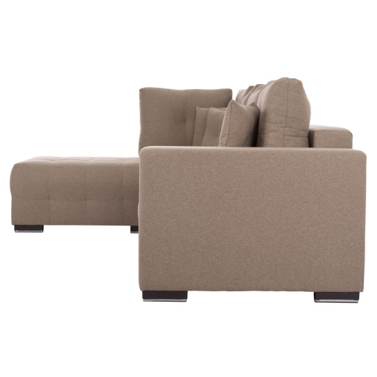 Γωνιακοσ καναπεσ-κρεβατι με αποθ.χωρο trendston hm3302.03l μπεζ υφασμα 298x177x95υεκ **