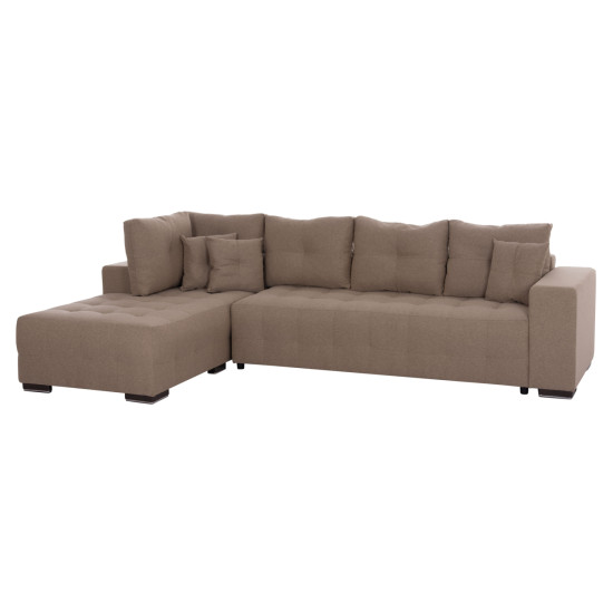 Γωνιακοσ καναπεσ-κρεβατι με αποθ.χωρο trendston hm3302.03l μπεζ υφασμα 298x177x95υεκ **
