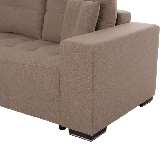 Γωνιακοσ καναπεσ-κρεβατι με αποθ.χωρο trendston hm3302.03l μπεζ υφασμα 298x177x95υεκ **