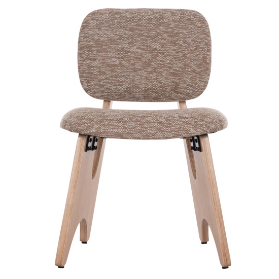 ΚΑΡΕΚΛΑ ΤΡΑΠΕΖΑΡΙΑΣ BELLISI HM18248.01 ΚΑΦΕ ΥΦΑΣΜΑ-PLYWOOD ΧΡΩΜΑ ΔΡΥΟΣ 53x56x78Υεκ. - 2τεμ **