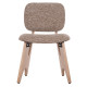 ΚΑΡΕΚΛΑ ΤΡΑΠΕΖΑΡΙΑΣ BELLISI HM18248.01 ΚΑΦΕ ΥΦΑΣΜΑ-PLYWOOD ΧΡΩΜΑ ΔΡΥΟΣ 53x56x78Υεκ. - 2τεμ **