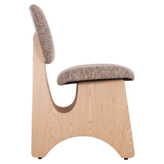 ΚΑΡΕΚΛΑ ΤΡΑΠΕΖΑΡΙΑΣ BELLISI HM18248.01 ΚΑΦΕ ΥΦΑΣΜΑ-PLYWOOD ΧΡΩΜΑ ΔΡΥΟΣ 53x56x78Υεκ. - 2τεμ **