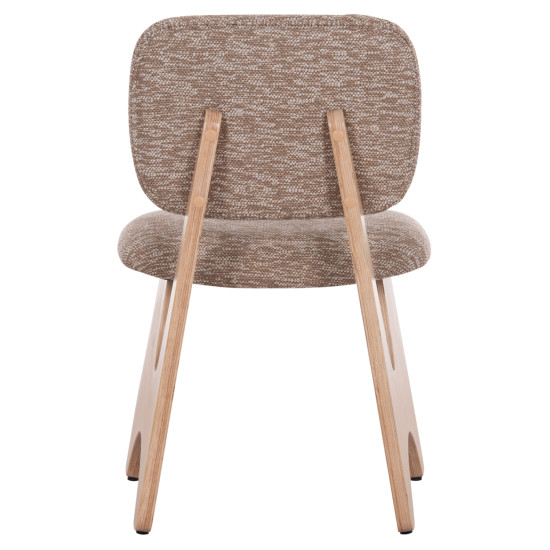 ΚΑΡΕΚΛΑ ΤΡΑΠΕΖΑΡΙΑΣ BELLISI HM18248.01 ΚΑΦΕ ΥΦΑΣΜΑ-PLYWOOD ΧΡΩΜΑ ΔΡΥΟΣ 53x56x78Υεκ. - 2τεμ **