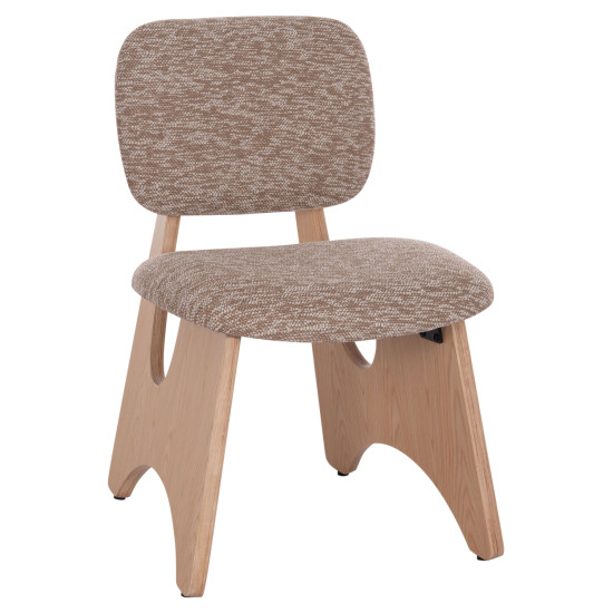 ΚΑΡΕΚΛΑ ΤΡΑΠΕΖΑΡΙΑΣ BELLISI HM18248.01 ΚΑΦΕ ΥΦΑΣΜΑ-PLYWOOD ΧΡΩΜΑ ΔΡΥΟΣ 53x56x78Υεκ. - 2τεμ **