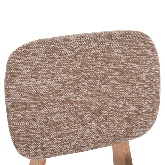 ΚΑΡΕΚΛΑ ΤΡΑΠΕΖΑΡΙΑΣ BELLISI HM18248.01 ΚΑΦΕ ΥΦΑΣΜΑ-PLYWOOD ΧΡΩΜΑ ΔΡΥΟΣ 53x56x78Υεκ. - 2τεμ **
