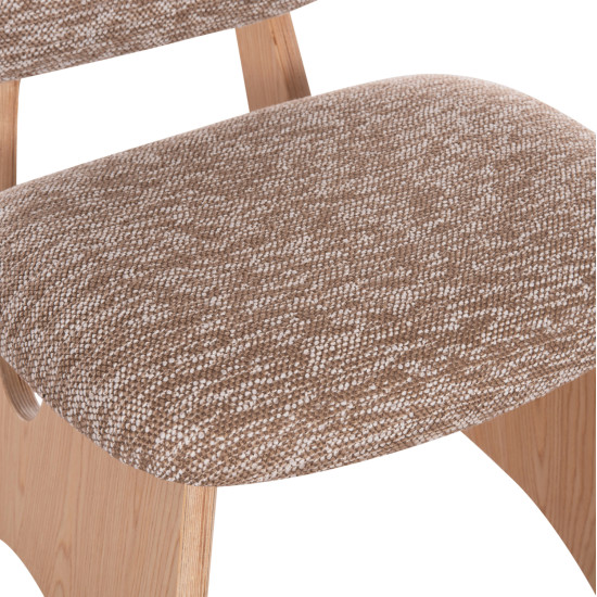 ΚΑΡΕΚΛΑ ΤΡΑΠΕΖΑΡΙΑΣ BELLISI HM18248.01 ΚΑΦΕ ΥΦΑΣΜΑ-PLYWOOD ΧΡΩΜΑ ΔΡΥΟΣ 53x56x78Υεκ. - 2τεμ **
