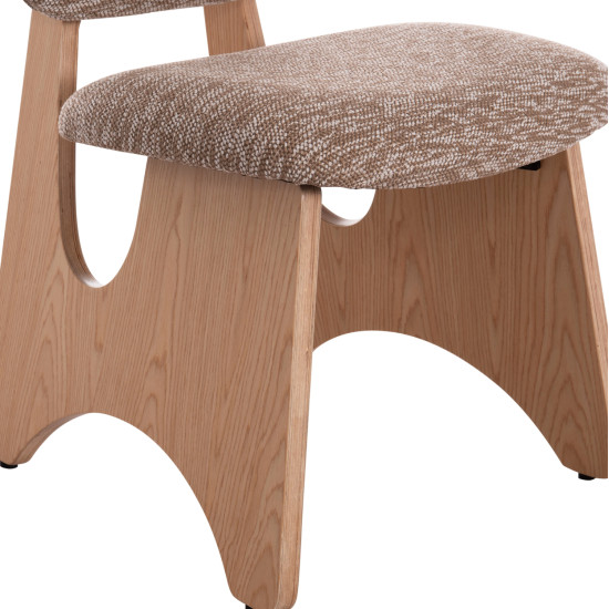 ΚΑΡΕΚΛΑ ΤΡΑΠΕΖΑΡΙΑΣ BELLISI HM18248.01 ΚΑΦΕ ΥΦΑΣΜΑ-PLYWOOD ΧΡΩΜΑ ΔΡΥΟΣ 53x56x78Υεκ. - 2τεμ **