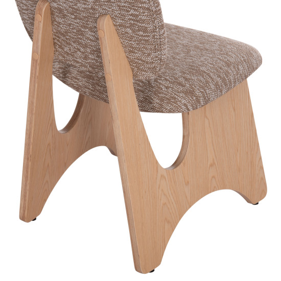 ΚΑΡΕΚΛΑ ΤΡΑΠΕΖΑΡΙΑΣ BELLISI HM18248.01 ΚΑΦΕ ΥΦΑΣΜΑ-PLYWOOD ΧΡΩΜΑ ΔΡΥΟΣ 53x56x78Υεκ. - 2τεμ **