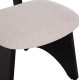 ΚΑΡΕΚΛΑ ΤΡΑΠΕΖΑΡΙΑΣ BELLISI HM18248.02 ΕΚΡΟΥ ΥΦΑΣΜΑ-PLYWOOD ΣΕ ΜΑΥΡΟ 53x56x78Υεκ. - 2τεμ **