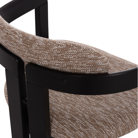 ΠΟΛΥΘΡΟΝΑ ΤΡΑΠΕΖΑΡΙΑΣ KALL HM18247.02 ΚΑΦΕ ΥΦΑΣΜΑ--PLYWOOD ΣΕ ΜΑΥΡΟ 56x45x73Υεκ - 2τεμ **
