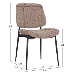 ΚΑΡΕΚΛΑ ΤΡΑΠΕΖΑΡΙΑΣ CONTI HM9983.02 ΜΑΥΡΟ ΜΕΤΑΛΛΟ--ΚΑΦΕ ΥΦΑΣΜΑ 49x56x82Υεκ. - 2τεμ ** ΚΑΡΕΚΛΑ ΤΡΑΠΕΖΑΡΙΑΣ CONTI HM9983.02 ΜΑΥΡΟ ΜΕΤΑΛΛΟ--ΚΑΦΕ ΥΦΑΣΜΑ 49x56x82Υεκ. - 2τεμ **