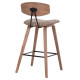 ΣΚΑΜΠΟ ΜΠΑΡ ΜΕΣ.ΥΨΟΥΣ INOVER HM9984.01 PLYWOOD ΣΕ WHITEWASH-ΚΑΦΕ ΥΦΑΣΜΑ 50x48x90Υεκ. - 2τεμ **