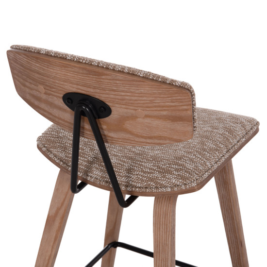 ΣΚΑΜΠΟ ΜΠΑΡ ΜΕΣ.ΥΨΟΥΣ INOVER HM9984.01 PLYWOOD ΣΕ WHITEWASH-ΚΑΦΕ ΥΦΑΣΜΑ 50x48x90Υεκ. - 2τεμ **