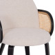 ΠΟΛΥΘΡΟΝΑ ΤΡΑΠΕΖΑΡΙΑΣ BECKER HM18246.02 PLYWOOD ΜΑΥΡΟ--ΕΚΡΟΥ ΥΦΑΣΜΑ 54x62x79Υεκ. - 2τεμ **