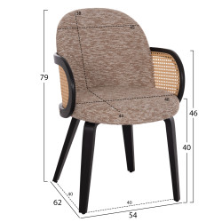 ΠΟΛΥΘΡΟΝΑ ΤΡΑΠΕΖΑΡΙΑΣ BECKER HM18246.03 PLYWOOD ΜΑΥΡΟ--ΚΑΦΕ ΥΦΑΣΜΑ 54x62x79Υεκ. - 2τεμ ** ΠΟΛΥΘΡΟΝΑ ΤΡΑΠΕΖΑΡΙΑΣ BECKER HM18246.03 PLYWOOD ΜΑΥΡΟ--ΚΑΦΕ ΥΦΑΣΜΑ 54x62x79Υεκ. - 2τεμ **