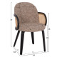ΠΟΛΥΘΡΟΝΑ ΤΡΑΠΕΖΑΡΙΑΣ BECKER HM18246.03 PLYWOOD ΜΑΥΡΟ--ΚΑΦΕ ΥΦΑΣΜΑ 54x62x79Υεκ. - 2τεμ **