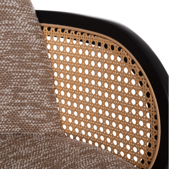 ΠΟΛΥΘΡΟΝΑ ΤΡΑΠΕΖΑΡΙΑΣ BECKER HM18246.03 PLYWOOD ΜΑΥΡΟ--ΚΑΦΕ ΥΦΑΣΜΑ 54x62x79Υεκ. - 2τεμ **