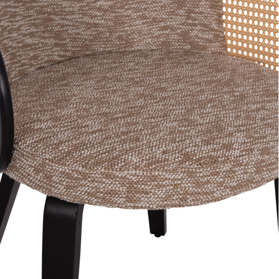 ΠΟΛΥΘΡΟΝΑ ΤΡΑΠΕΖΑΡΙΑΣ BECKER HM18246.03 PLYWOOD ΜΑΥΡΟ--ΚΑΦΕ ΥΦΑΣΜΑ 54x62x79Υεκ. - 2τεμ **
