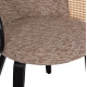 ΠΟΛΥΘΡΟΝΑ ΤΡΑΠΕΖΑΡΙΑΣ BECKER HM18246.03 PLYWOOD ΜΑΥΡΟ--ΚΑΦΕ ΥΦΑΣΜΑ 54x62x79Υεκ. - 2τεμ **