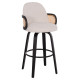 ΣΚΑΜΠΟ ΜΠΑΡ ΠΕΡΙΣΤΡΕΦΟΜΕΝΟ BECKER HM18251.02 PLYWOOD ΜΑΥΡΟ--ΕΚΡΟΥ ΥΦΑΣΜΑ 50x52x100Υ - 2τεμ **