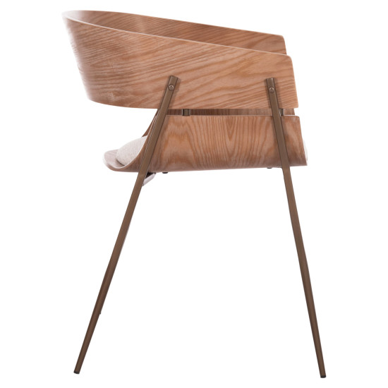 ΠΟΛΥΘΡΟΝΑ KRILL HM18254.01 PLYWOOD ΣΕ WHITEWASH--ΜΕΤΑΛΛΟ ΣΕ ΧΑΛΚΙΝΟ 55,5x55x72Υεκ. - 2τεμ **