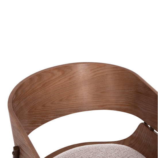 ΠΟΛΥΘΡΟΝΑ KRILL HM18254.01 PLYWOOD ΣΕ WHITEWASH--ΜΕΤΑΛΛΟ ΣΕ ΧΑΛΚΙΝΟ 55,5x55x72Υεκ. - 2τεμ **