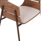 ΠΟΛΥΘΡΟΝΑ KRILL HM18254.01 PLYWOOD ΣΕ WHITEWASH--ΜΕΤΑΛΛΟ ΣΕ ΧΑΛΚΙΝΟ 55,5x55x72Υεκ. - 2τεμ **