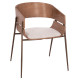 ΠΟΛΥΘΡΟΝΑ KRILL HM18254.01 PLYWOOD ΣΕ WHITEWASH--ΜΕΤΑΛΛΟ ΣΕ ΧΑΛΚΙΝΟ 55,5x55x72Υεκ. - 2τεμ **