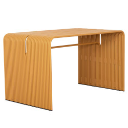 Τραπεζι τραπεζαριασ σειρα intrepid hm6330.07 αλουμινιο μουσταρδι 120x70x70.5υεκ. **