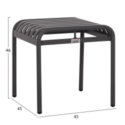 Σκαμπο αλουμινιου rachel hm6340.01 γκρι 45x45x46υεκ. **