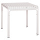 Τραπεζι τετραγωνο αλουμινιου rachel hm6338.02 λευκο 80x80x75υεκ. **