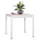 Τραπεζι τετραγωνο αλουμινιου rachel hm6338.02 λευκο 80x80x75υεκ. **