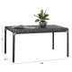 Τραπεζι αλουμινιου rachel hm6339.01 γκρι 150x80x75υεκ. **
