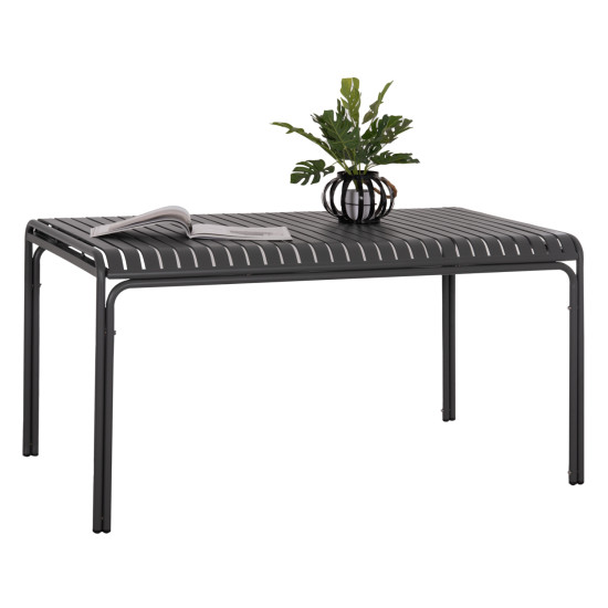Τραπεζι αλουμινιου rachel hm6339.01 γκρι 150x80x75υεκ. **