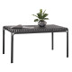 Τραπεζι αλουμινιου rachel hm6339.01 γκρι 150x80x75υεκ. **