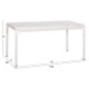 Τραπεζι αλουμινιου rachel hm6339.02 λευκο 150x80x75υεκ. **