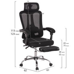 Καρεκλα γραφειου barnet hm18258.01 μαυρο mesh-μαυροσ σκελετοσ nylon 61x62x123υ ** Καρεκλα γραφειου barnet hm18258.01 μαυρο mesh-μαυροσ σκελετοσ nylon 61x62x123υ **