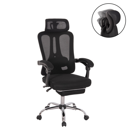 Καρεκλα γραφειου barnet hm18258.01 μαυρο mesh-μαυροσ σκελετοσ nylon 61x62x123υ **