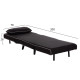 Πολυθρονα κρεβατι braxton hm8425.03 μαυρο υφασμα 78x88x78υεκ. **